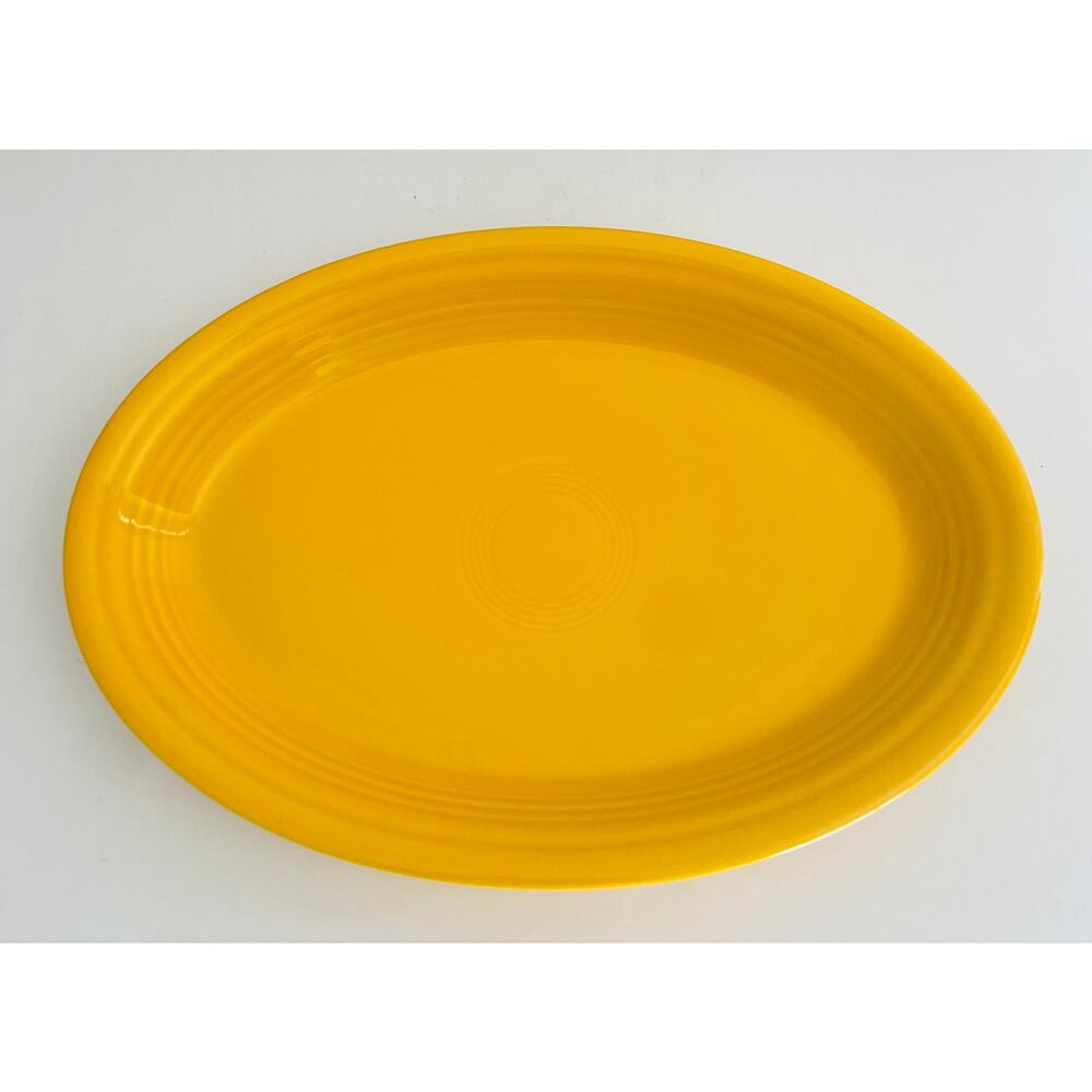 Fiesta Sunflower Yellow 9.5" x 13.5" Oval Ceramic Platter Serving Dish